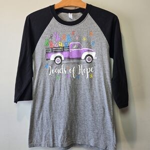 Ribbon Awareness Shirt Small Women's 3/4 Sleeve Top